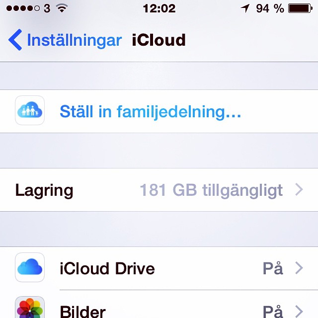 "Bara" 181 Gb kvar :) IOS 8