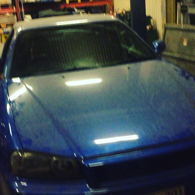 Glad kille :) motorn klar och går bra :) #r34 #gtr #skyline #ztuning #zeblopez