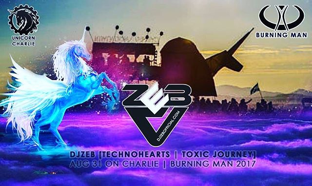 Ill Be spinning tracks on Charlie at Burning Man Aug 31.  This is a place full of Love,Music,Friends,Family,Art and a memory for Life!  #djzebofficial #burningman2017  #unicorncharlie #music #djlifestyles #djlife #friends #family #music #love #art